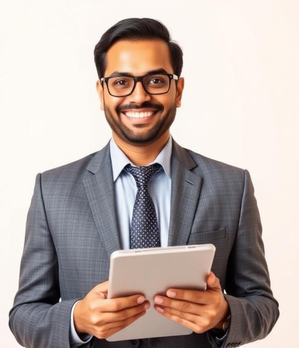 Real estate agent illustration